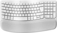 Logitech Wave Keys Tastatur kabellos 2,4GHz Bluetooth LE QWERTZ Deutsch Off-White