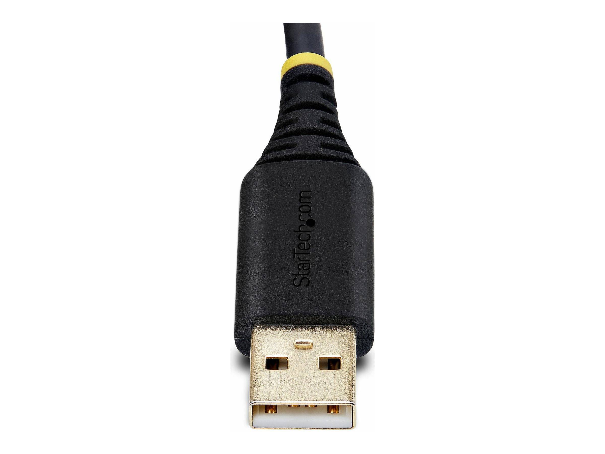 StarTech.com 3ft (1m) USB to Null Modem Serial Adapter Cable, Interchangeable DB9 Screws/Nuts, COM Retention, USB-A to R