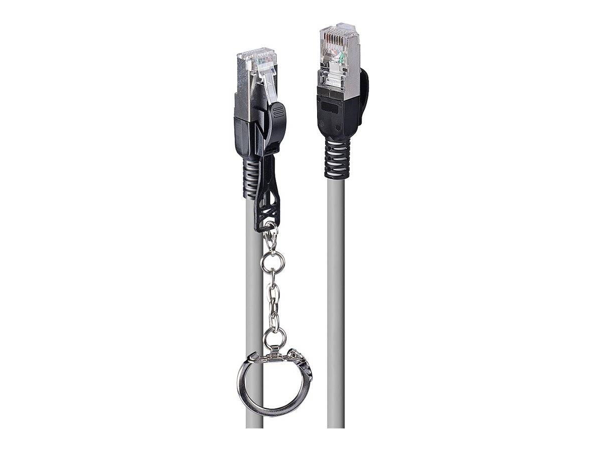 LINDY Netzwerkkabel Cat.6A S/FTP 10m grau/RJ45/500MHz/26AWG/verriegelbar10 m - 6
