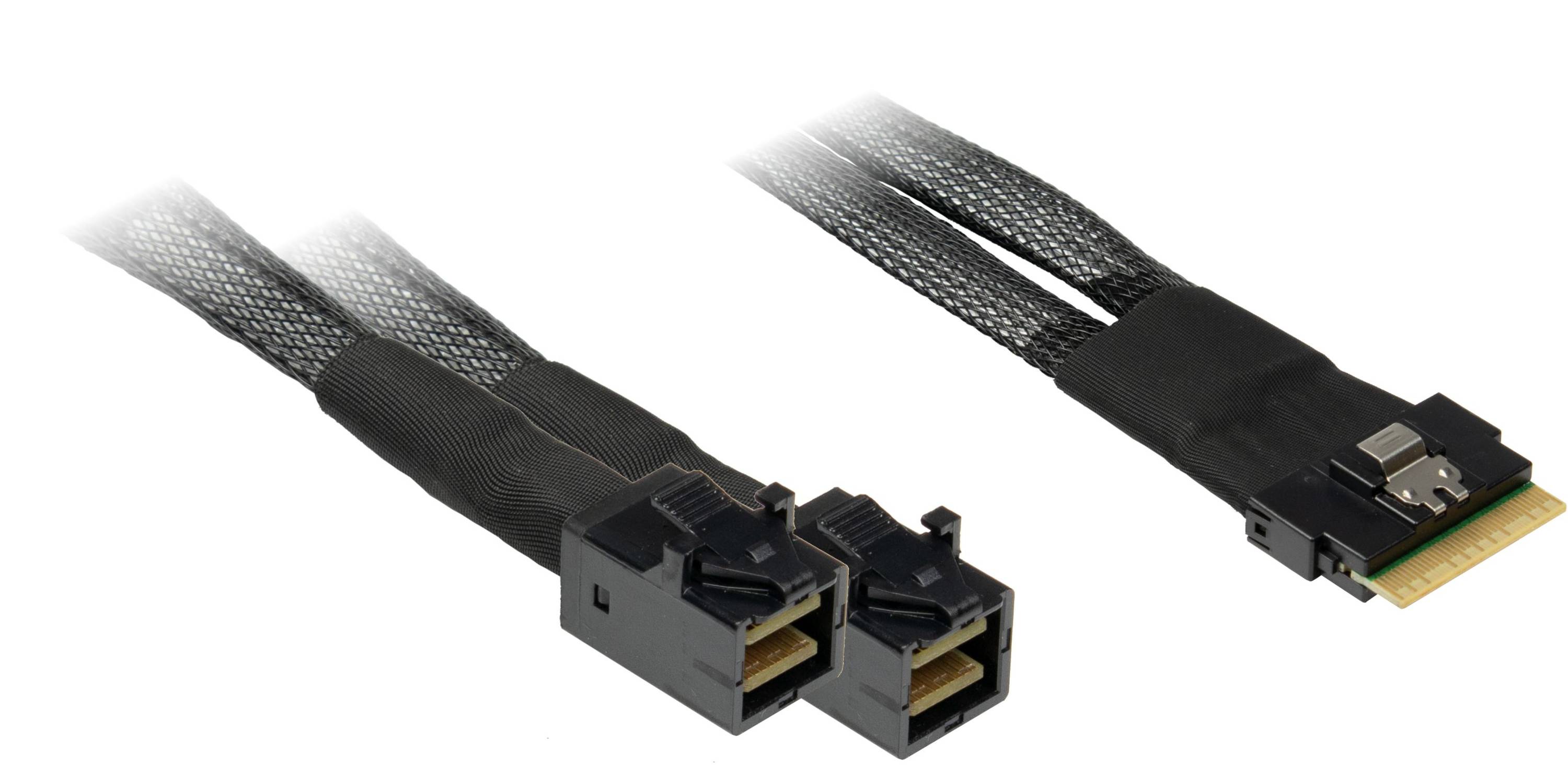 Inter-Tech Kabel SFF 8654-8x - SFF 8643-2x 0,75m Multimedia-Technik