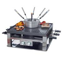 Solis Combi Grill 3 in 1 796 Raclette Grill - Elektrogrill - Raclette, Tischgrill und Fondue