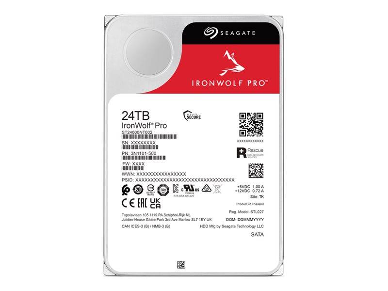 Seagate IronWolf Pro ST24000NT002 - Festplatte - 24TB - intern - 3.5"" (8.9 cm)