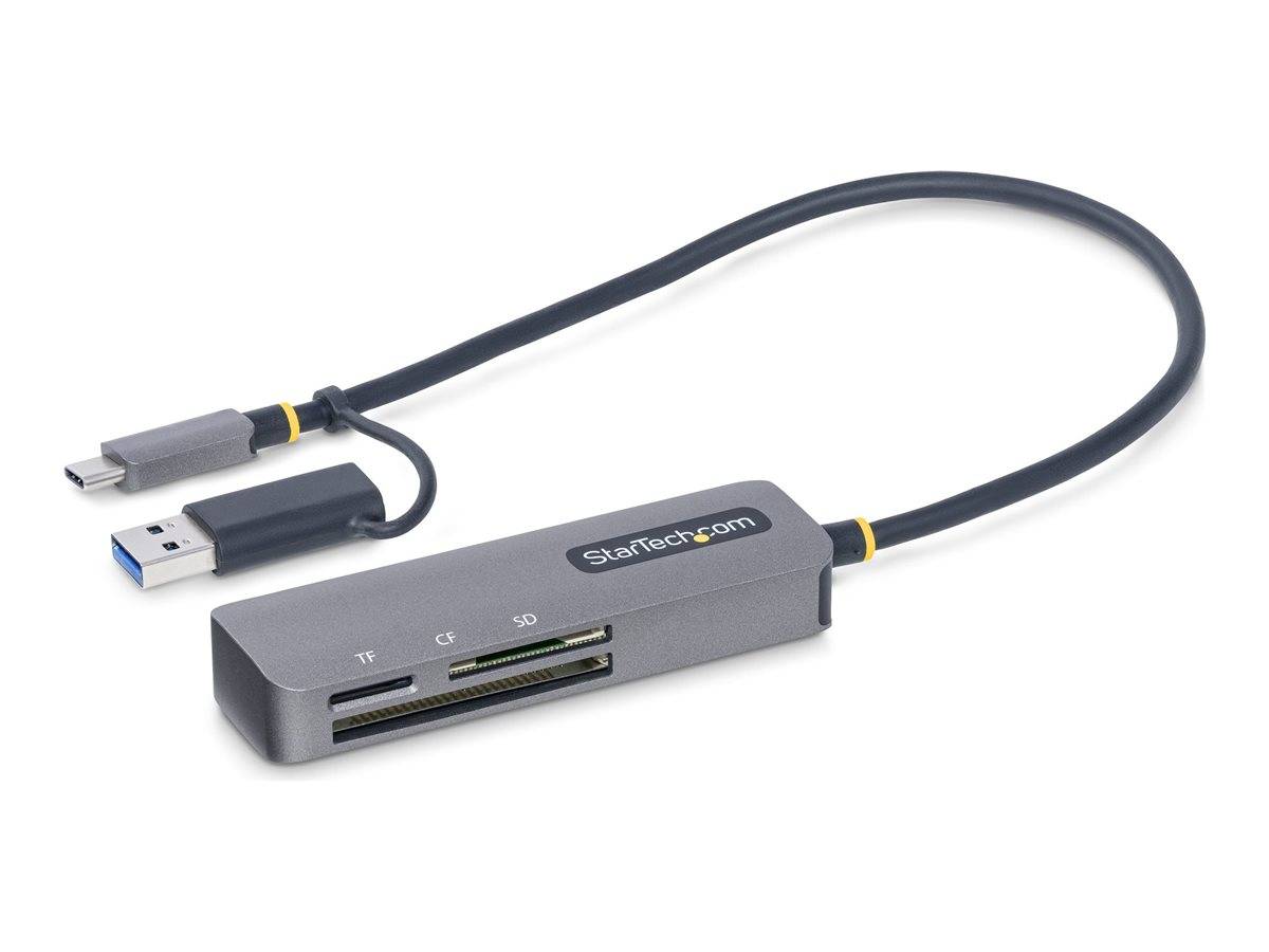 StarTech.com USB 3.0 Multi-Media Memory Card Reader, SD/microSD/CompactFlash Card Reader, Portable USB 5Gbps Card Adapte