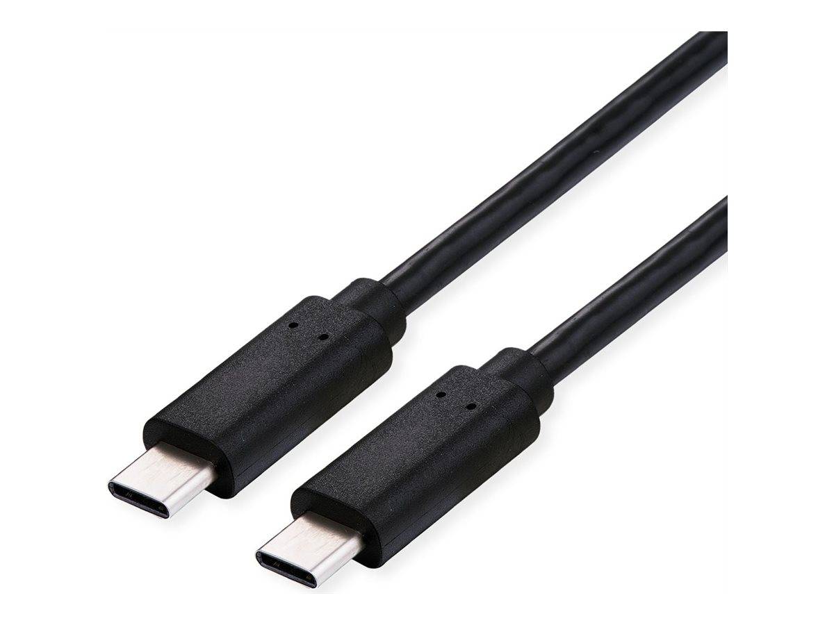 ROLINE USB4 Gen3x2 Kabel, C–C, ST/ST, 40Gbit/s, 240W, schwarz, 1 m