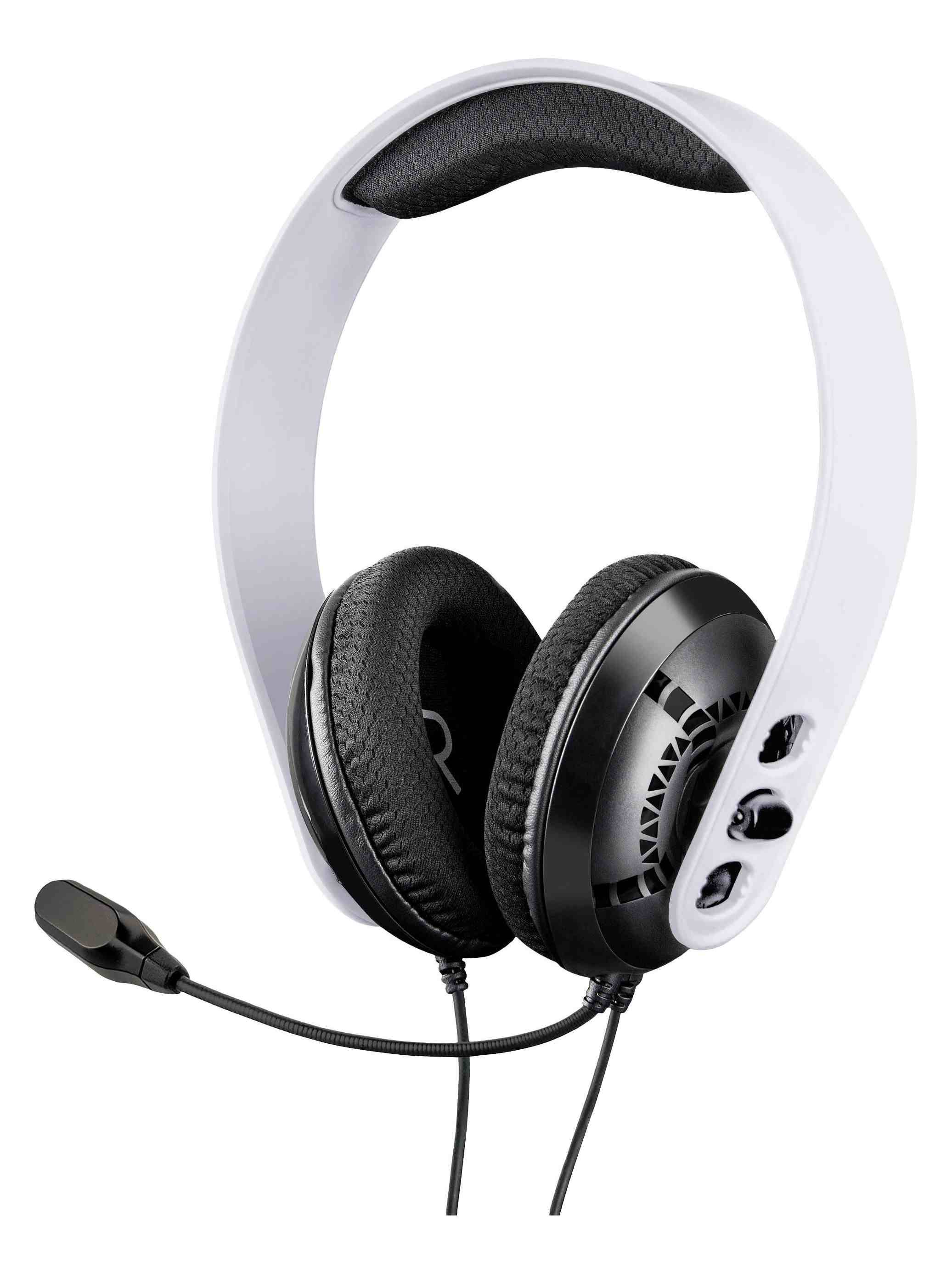 Raptor Gaming H200 Gaming Over Ear Headset kabelgebunden Stereo Weiß Lautstärkeregelung, Mikrofon-Stummschaltung