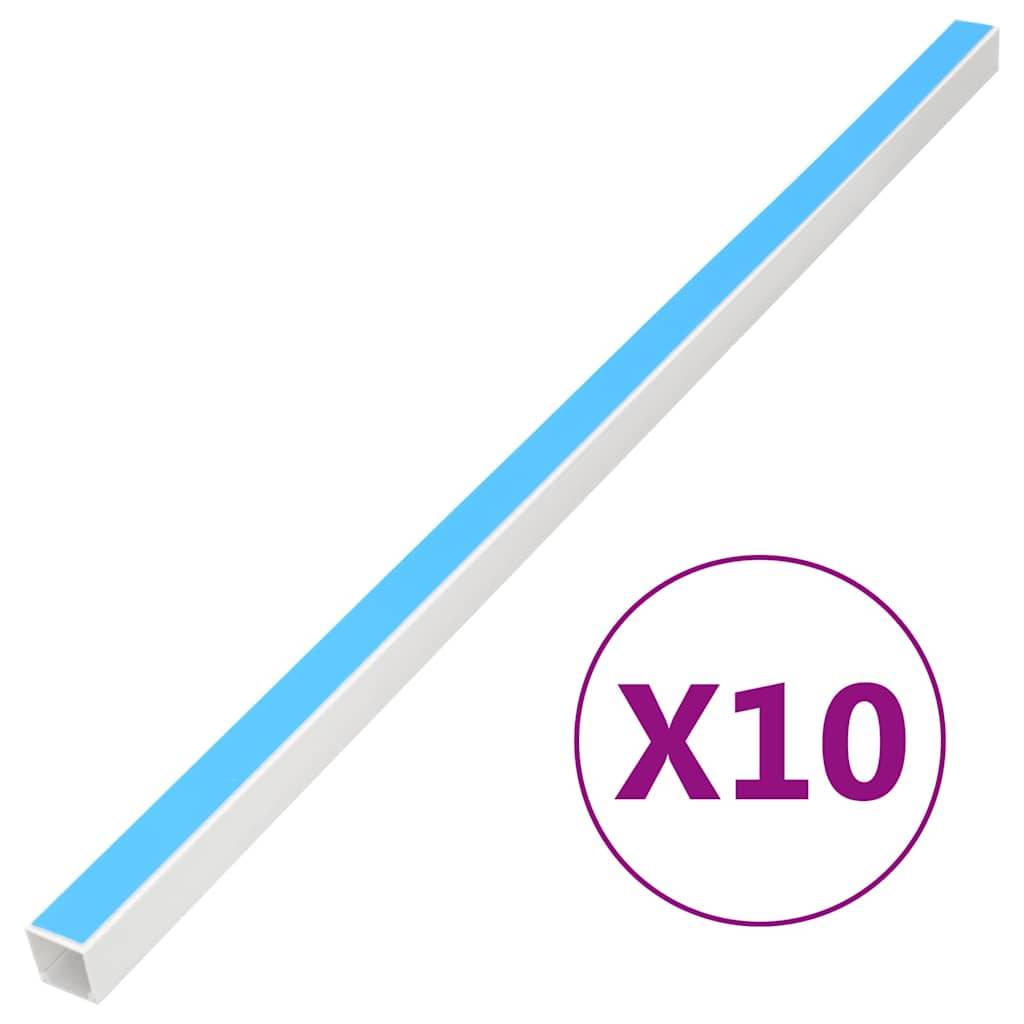 vidaXL Kabelkanäle Selbstklebend 40x40 mm 10 m PVC