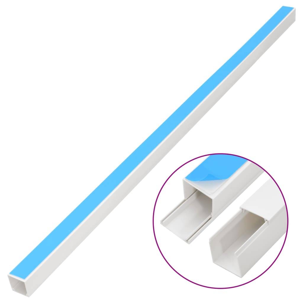 vidaXL Kabelkanäle Selbstklebend 15x10 mm 10 m PVC