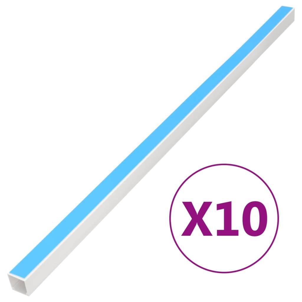 vidaXL Installationsrohre Selbstklebend 25x25 mm 10 m PVC
