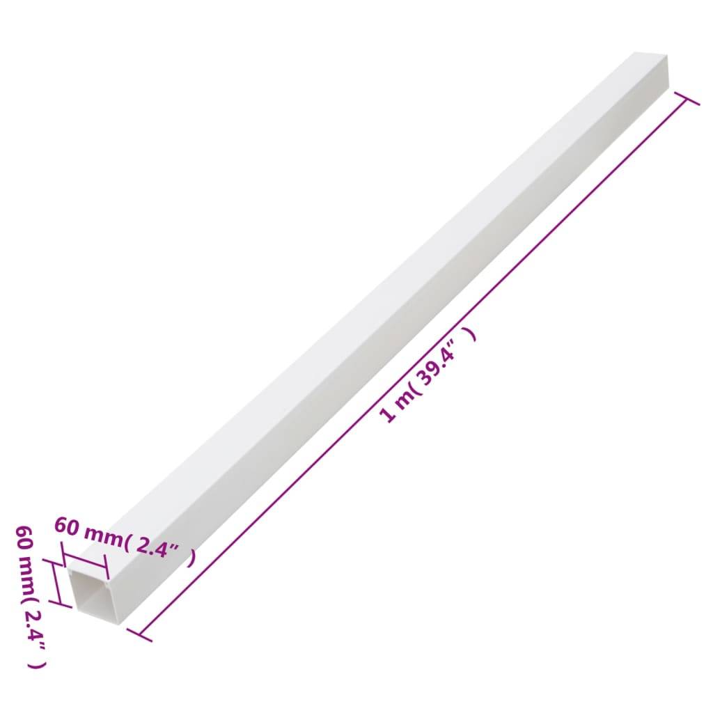 vidaXL Installationsrohre 60x60 mm 30 m PVC