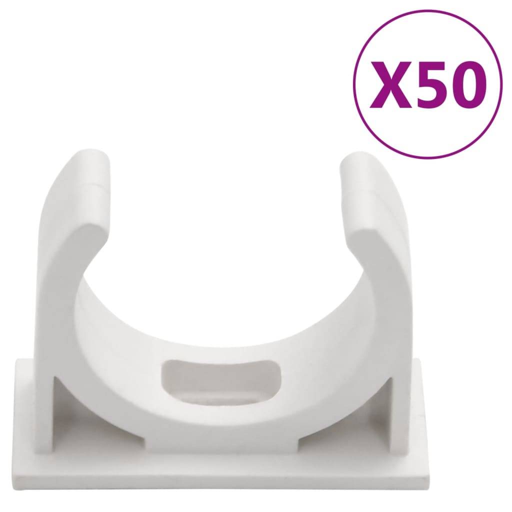 vidaXL Installationsrohre mit Clips Ø30 mm 30 m PVC