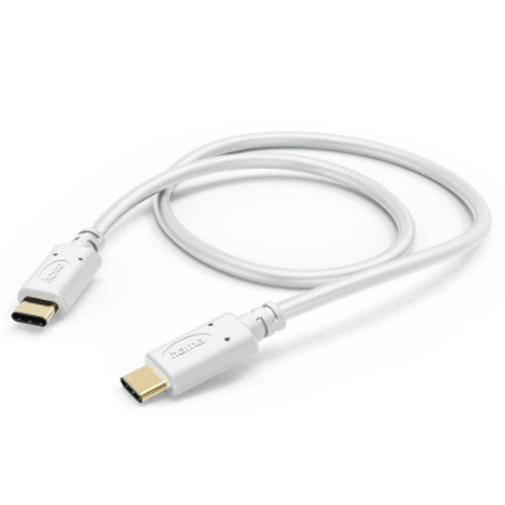 hama 00201704 Ladekabel, USB-C - USB-C, 1,5 m, Weiß