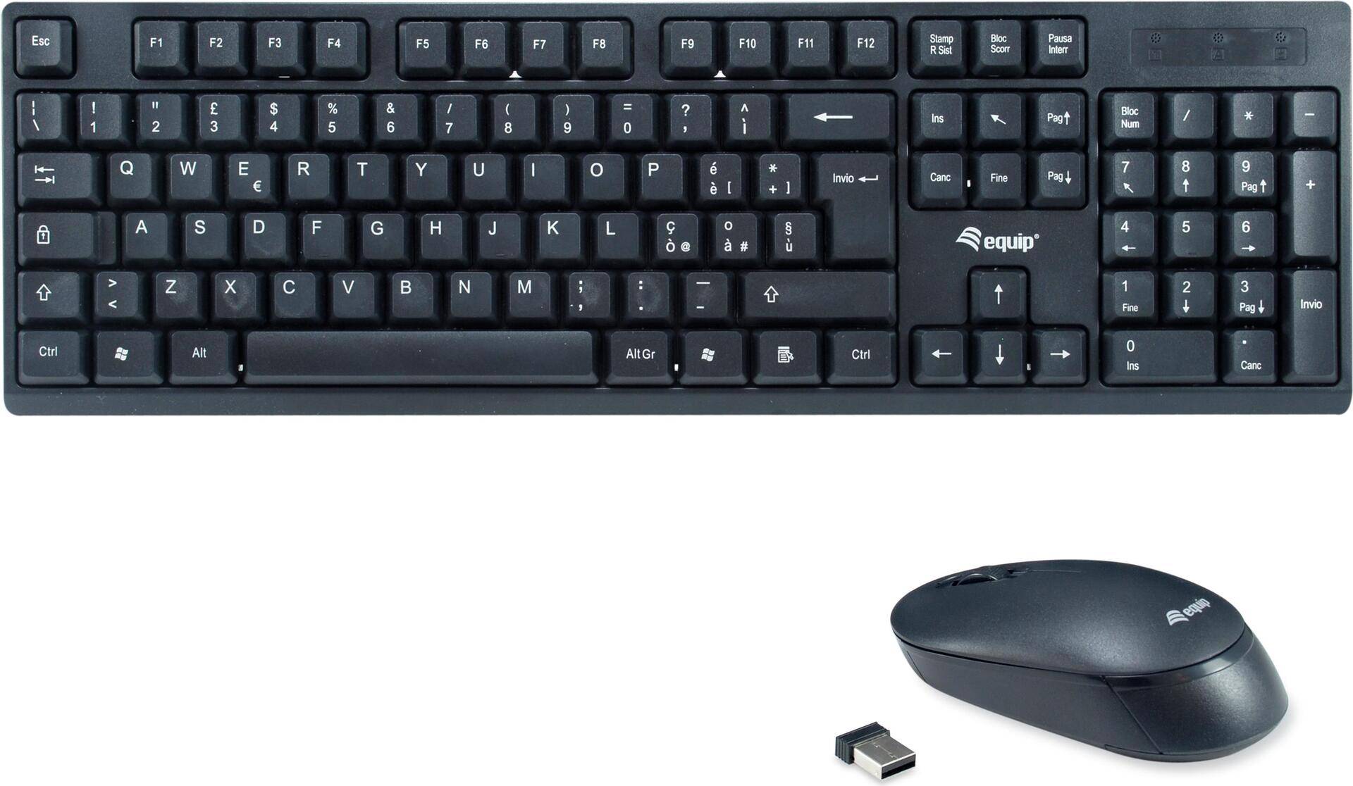 Equip Tastatur-und-Maus-Set - kabellos - 2.4