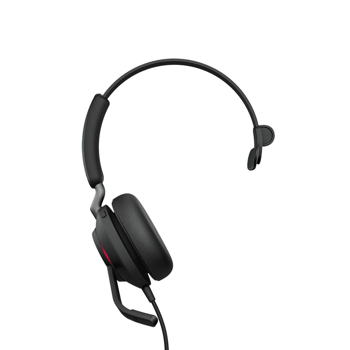 Jabra Evolve2 40, USB-A MS Mono Telefon On Ear Headset kabelgebunden Mono Schwarz Mikrofon-Stummschaltung