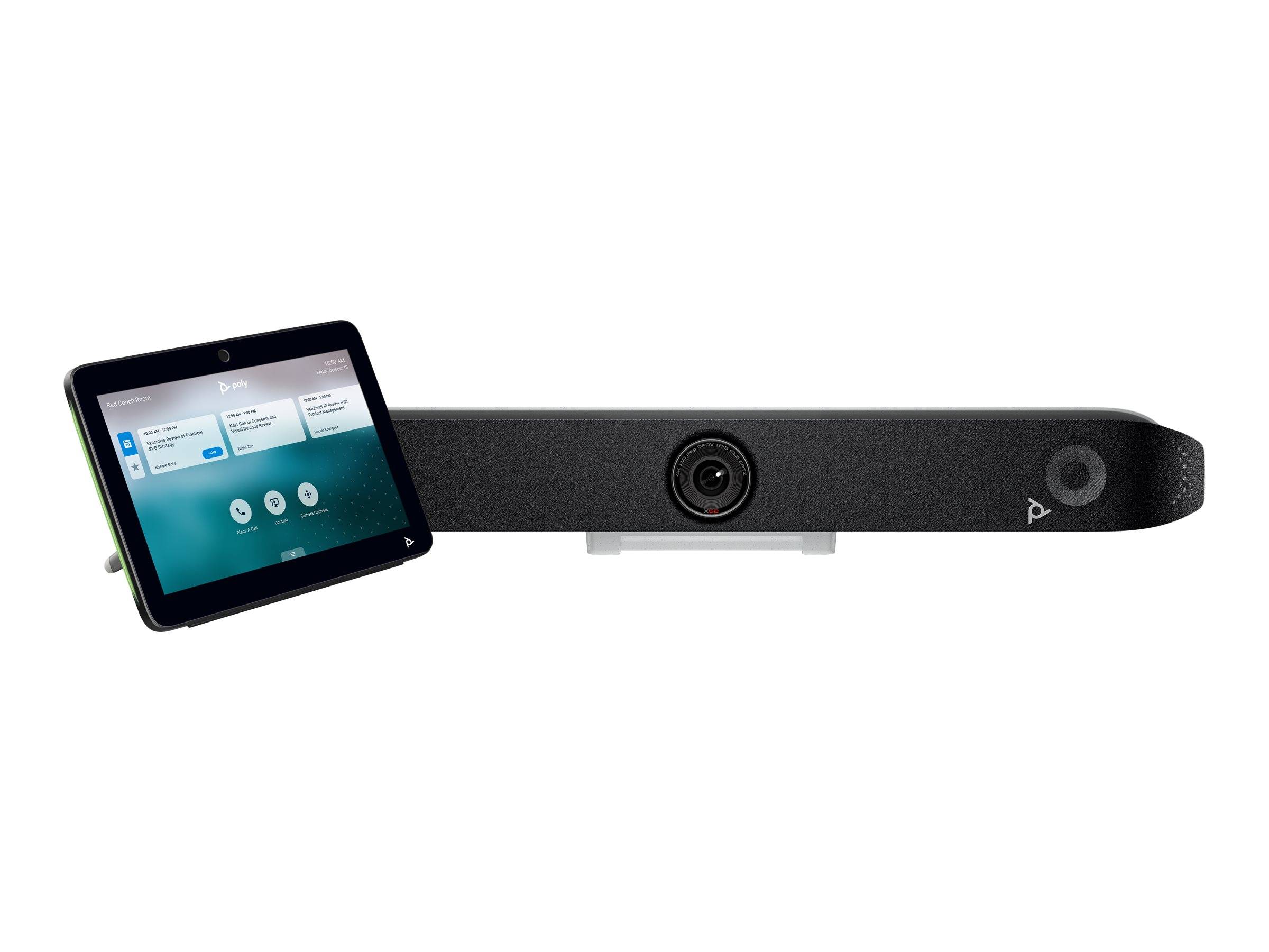 Poly Studio X52 - Kit für Videokonferenzen (Touchscreen-Konsole, Videoleiste) - mit Poly TC10