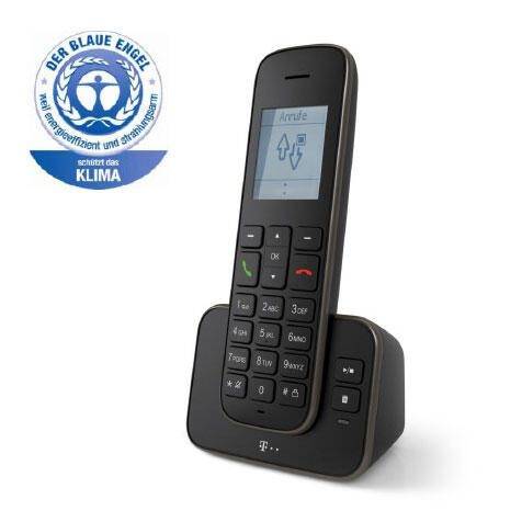 Telekom Sinus A207 DECT/GAP Schnurloses Telefon analog Freisprechen, Anrufbeantworter Schwarz