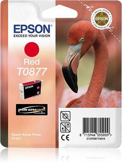 Epson T0877 - 11.4 ml - Rot - Original - Blisterverpackung - Tintenpatrone - für