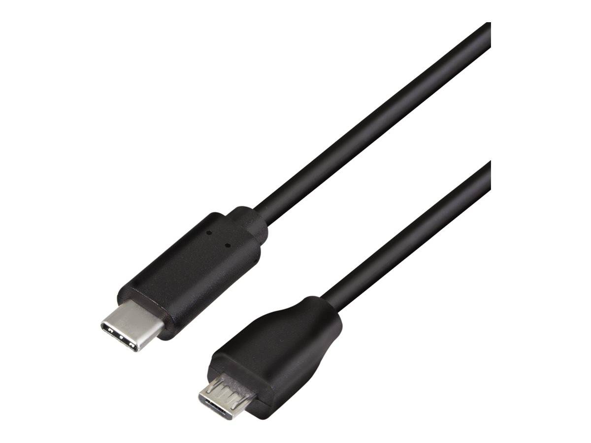 LogiLink USB-Kabel - USB 2.0 Type C (M) zu Micro-USB 2.0 (M) - USB 2.0 - 15 V -