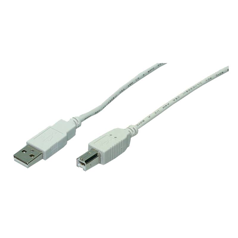 Goobay USB-Kabel USB 2.0 USB-A Stecker, USB-B Stecker 5.00 m Grau CU0009