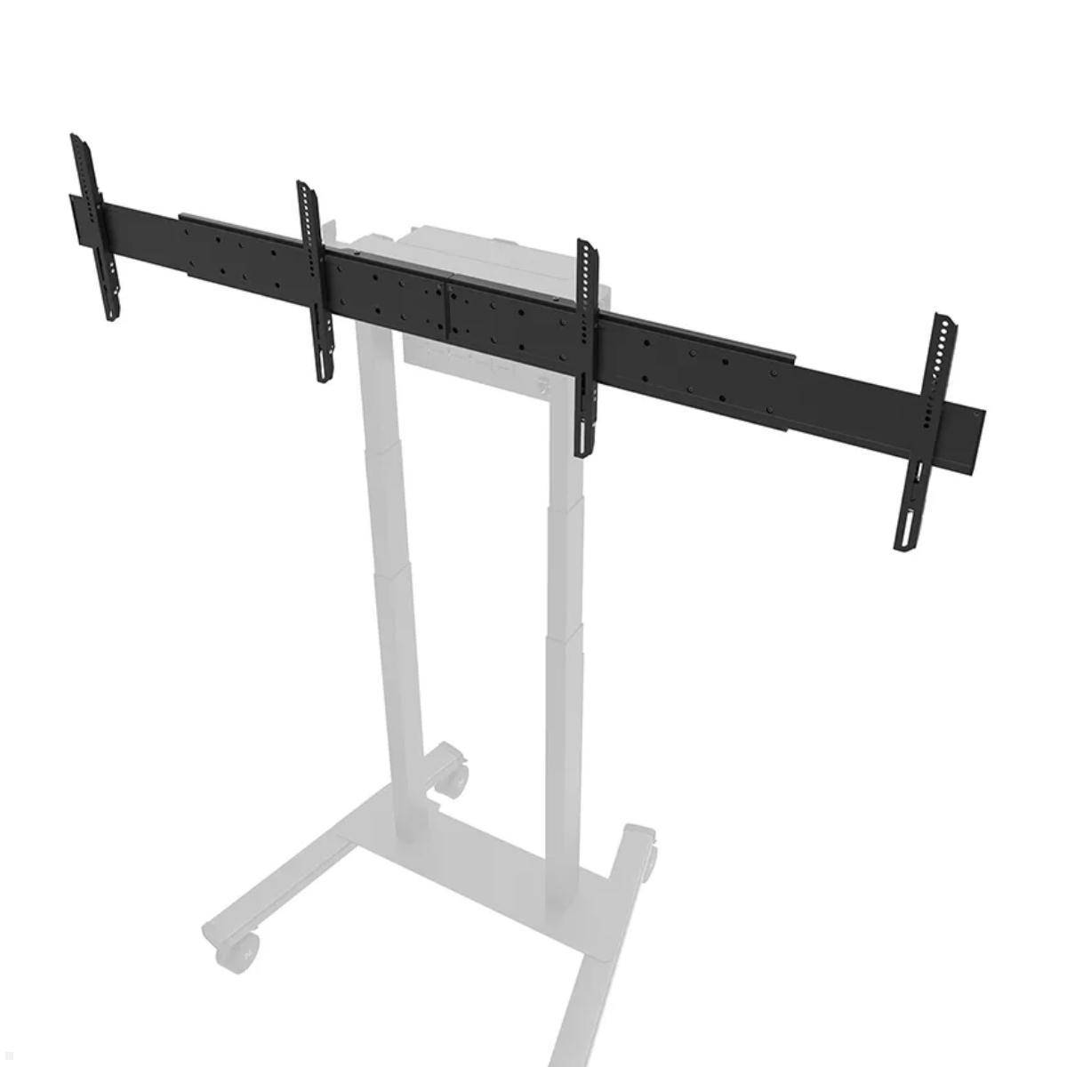 Neomounts ADM-875BL2 Doppelbildschirm-Adapter 42-65", Montagestange, Schwarz, Stahl, 40 kg, 106,7 cm (42"), 165,1 cm (