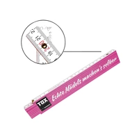 TOX Meterstab, Aufdruck: Echte Mädels machen's selber!, 2 m TOX Meterstab, Aufdruck: Echte Mädels machen's selber!, 2 m