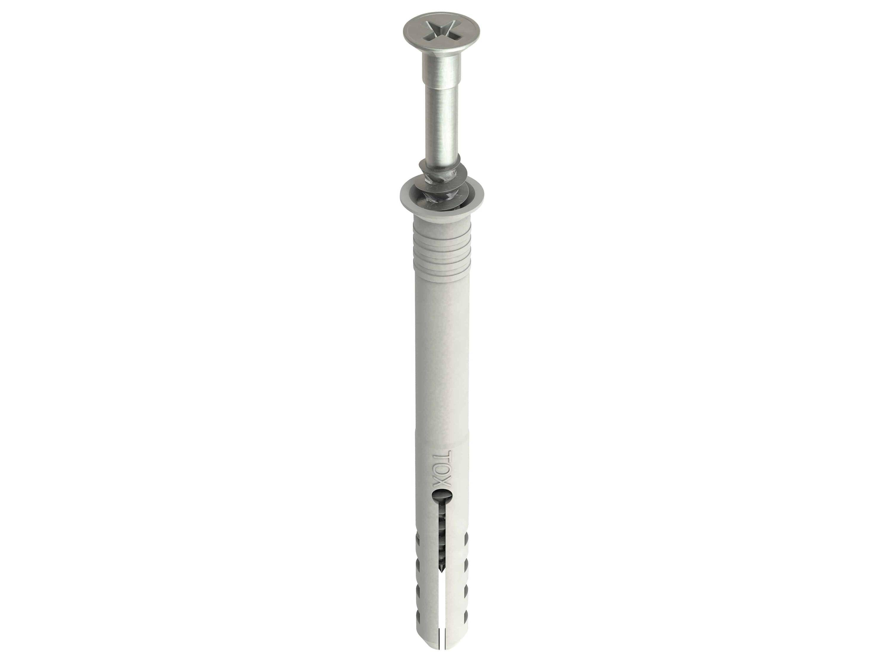 TOX Nageldübel Attack Schlagdübel vormontiert mit Senkbund und Schraube 8x140 mm - 50 Stück