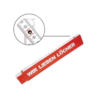 TOX Meterstab, Aufdruck:...wir lieben Löcher!, 2 m TOX Meterstab, Aufdruck:...wir lieben Löcher!, 2 m
