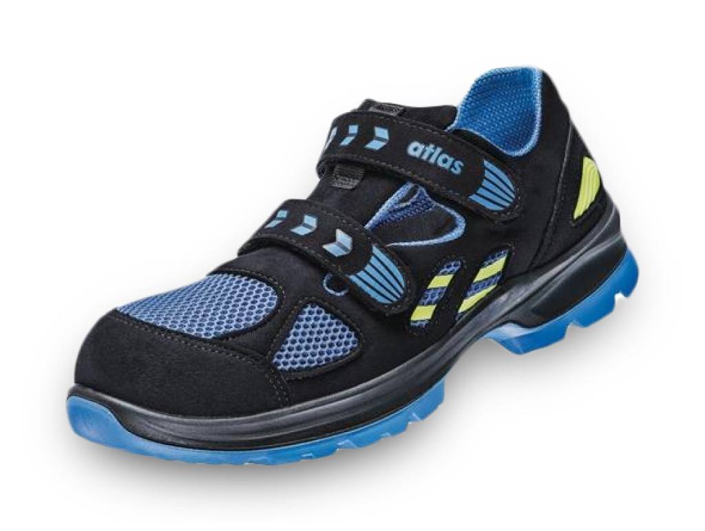 Atlas Sicherheitssandale FLASH 4605 XP S1P ESD SRC DGUV W10 Gr. 37 schwarz/royalblau/neon-gelb