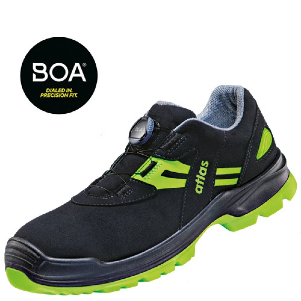 Atlas Sicherheitshalbschuh FLASH 5255 XP BOA S3 ESD SRC DGUV Gr. 44 schwarz/neon-gelb