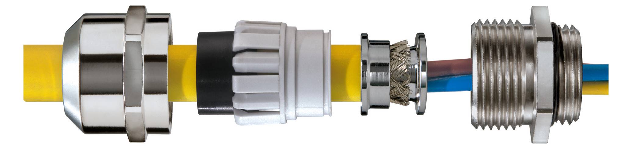 WISKA Hoppmann GmbH Messingkabelverschraubung EMSKV 20 EMV-Z M20x1,5 IP68 Ni