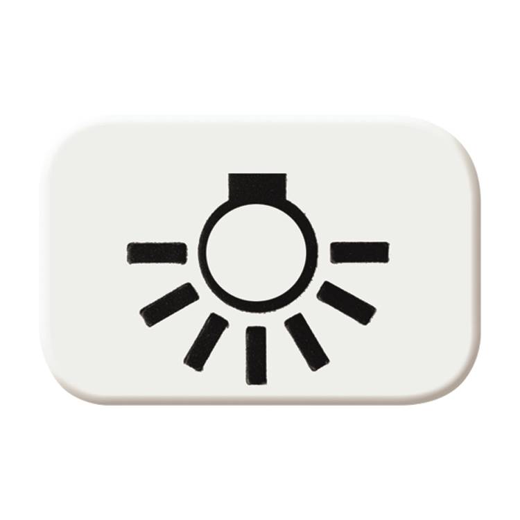 10St. Busch-Jaeger 2525 LI-214 Tastersymbol, Licht Busch-balance SI alpinweiß