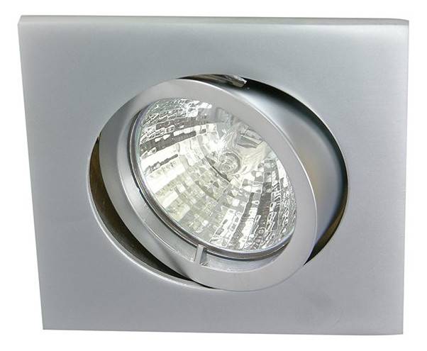 DG-Einbaustrahler 83x83 5547-9 schw. MR16 o.Sprengr. chrom matt