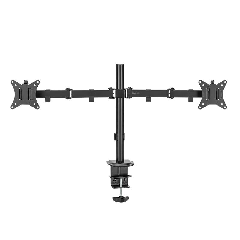 LogiLink Befestigungskit (Tischmontage) - einstellbarer Doppelarm - für 2 Monitore - Armlänge: 376