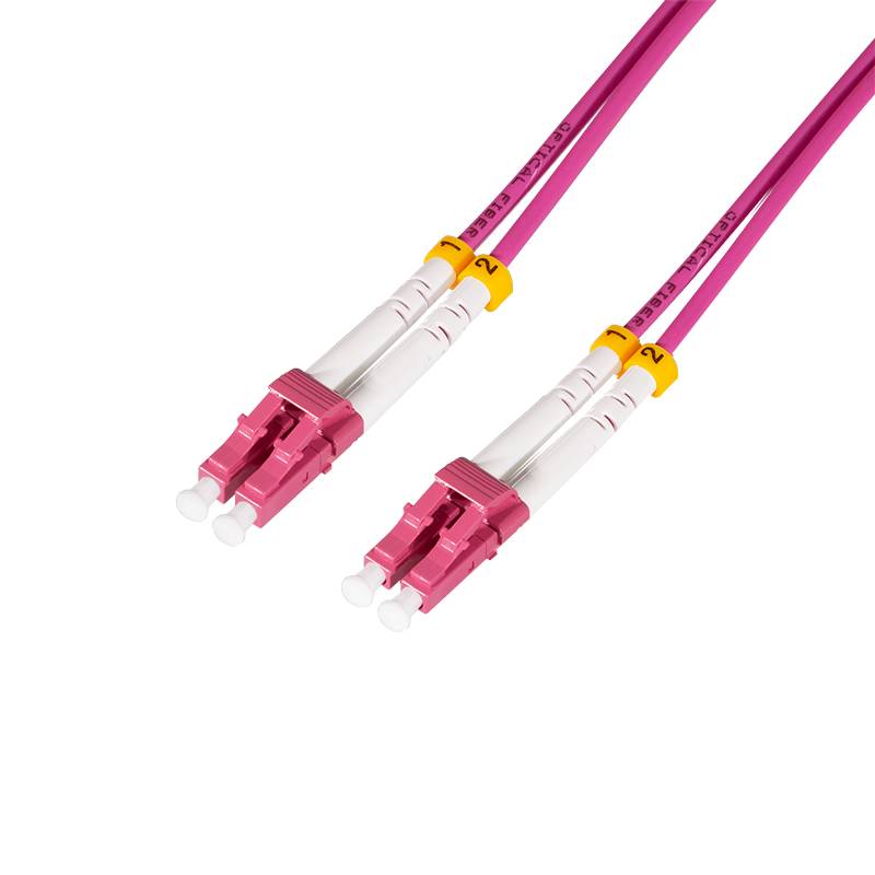 LogiLink Professional Stahlarmiertes Glasfaser-Patchkabel OM4, Duplex LC/UPC - LC/UPC, 10 m