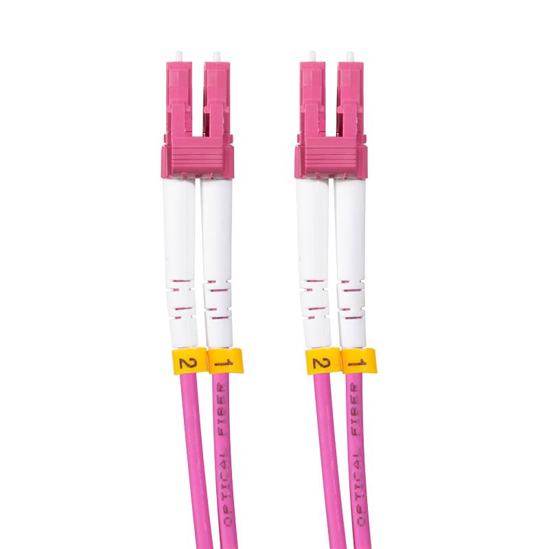 LogiLink Professional Stahlarmiertes Glasfaser-Patchkabel OM4, Duplex LC/UPC - LC/UPC, 10 m