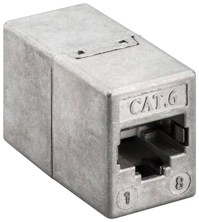 Goobay RJ45 Modularkupplung/Verbinder, CAT 6 - 2x RJ45-Buchse (8P8C)