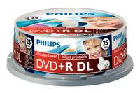 Philips DVD+R 8,5GB 25pcs spindel printable 8x double