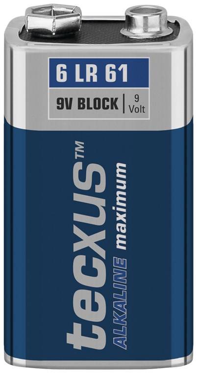 TECXUS 9V-Block-Batterie Alkaline