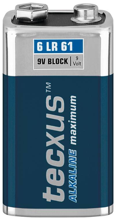 TECXUS 9V-Block-Batterie Alkaline
