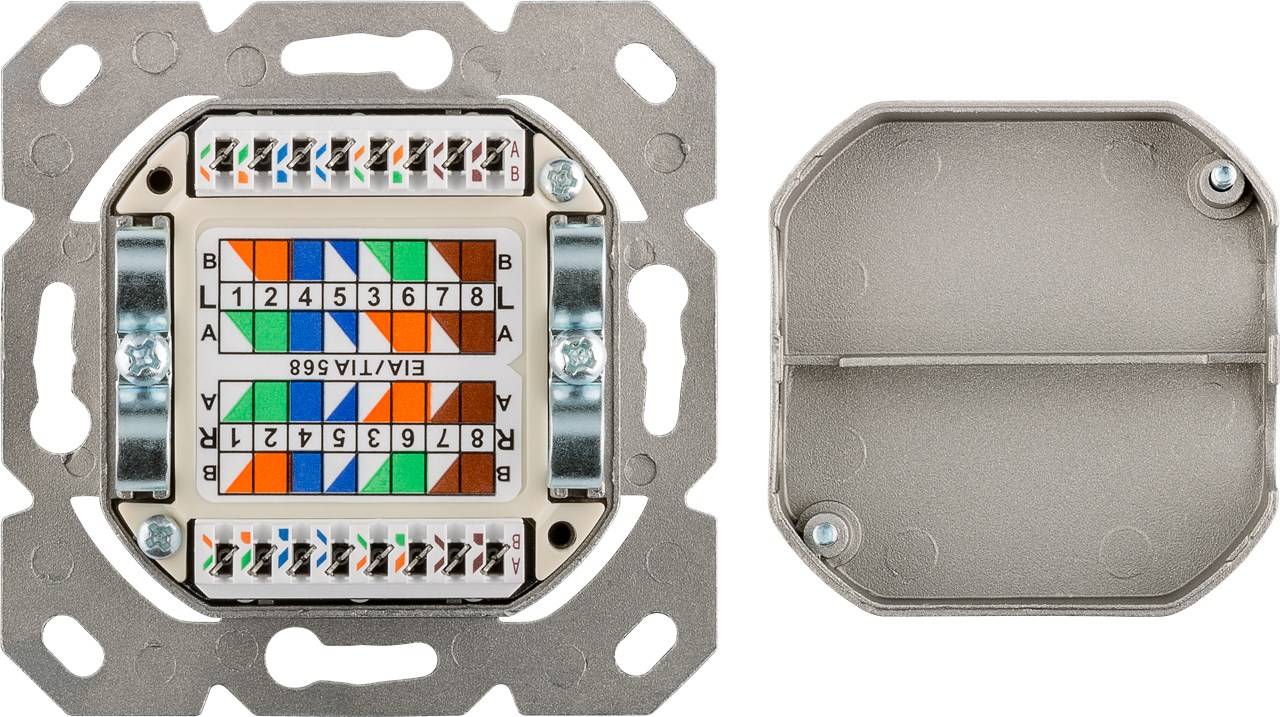 Goobay Netzwerkdose Aufputz CAT 6 2 Port Weiß