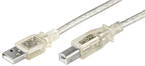 KAB 5m USB2.0 Anschlusskabel transparent