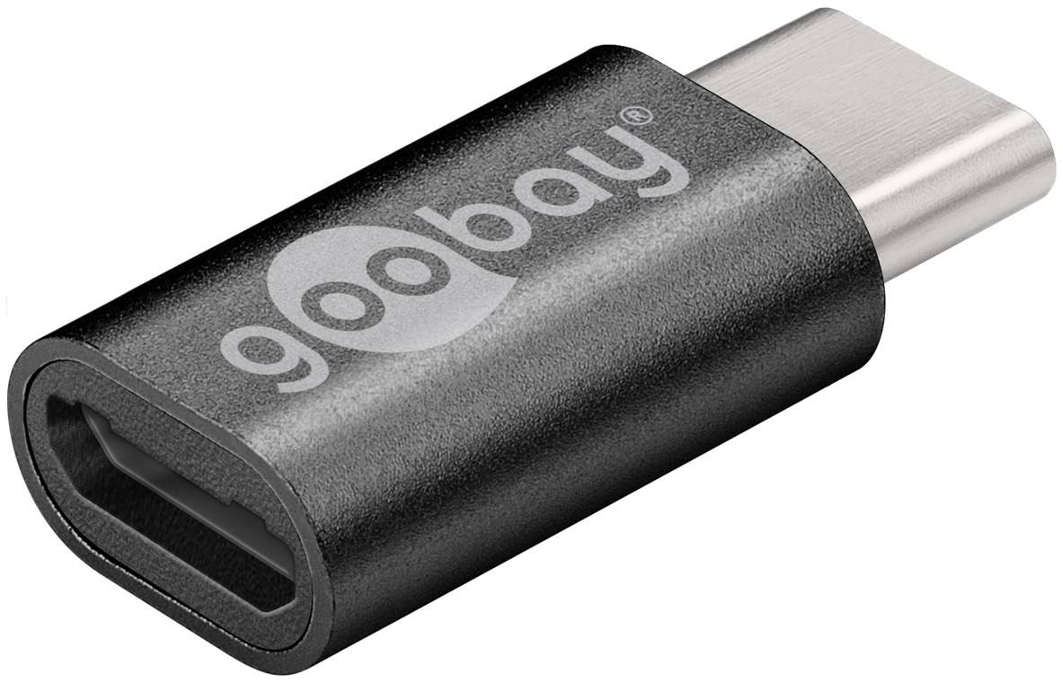 Goobay USB 2.0 Adapter [1x USB-C® Stecker - 1x USB 2.0 Buchse Micro-B] Adapter 0.00 m