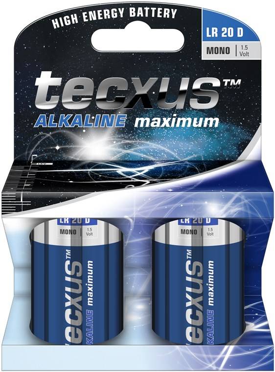 Tecxus LR20/D (Mono) Alkali-Mangan Batterie (Alkaline), 1,5 V