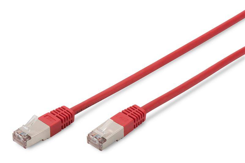 Digitus DK-1531-050/R RJ45 Netzwerkkabel, Patchkabel CAT 5e SF/UTP 5.00 m Rot 1 St.