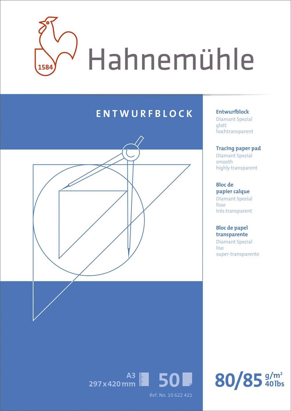 Hahnemühle Entwurfblock Diamant Spezial glatt A3 50 Blatt 80/85g