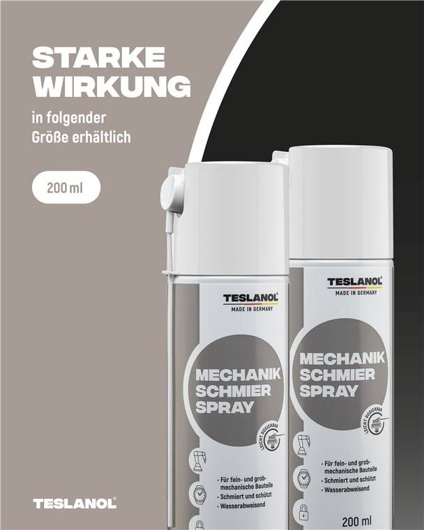 Teslanol Mechanikschmierspray 200ml für MetallteileNetzwerkkamera