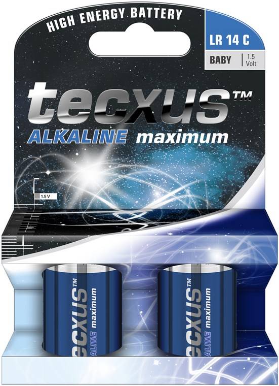 Tecxus LR14/C (Baby) Alkali-Mangan Batterie (Alkaline), 1,5 V