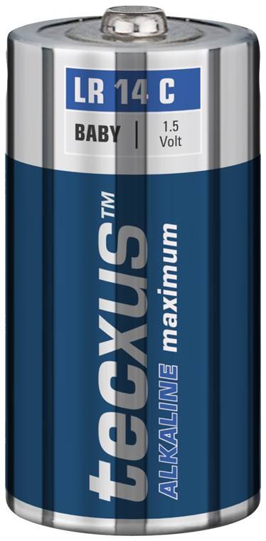 Tecxus LR14/C (Baby) Alkali-Mangan Batterie (Alkaline), 1,5 V