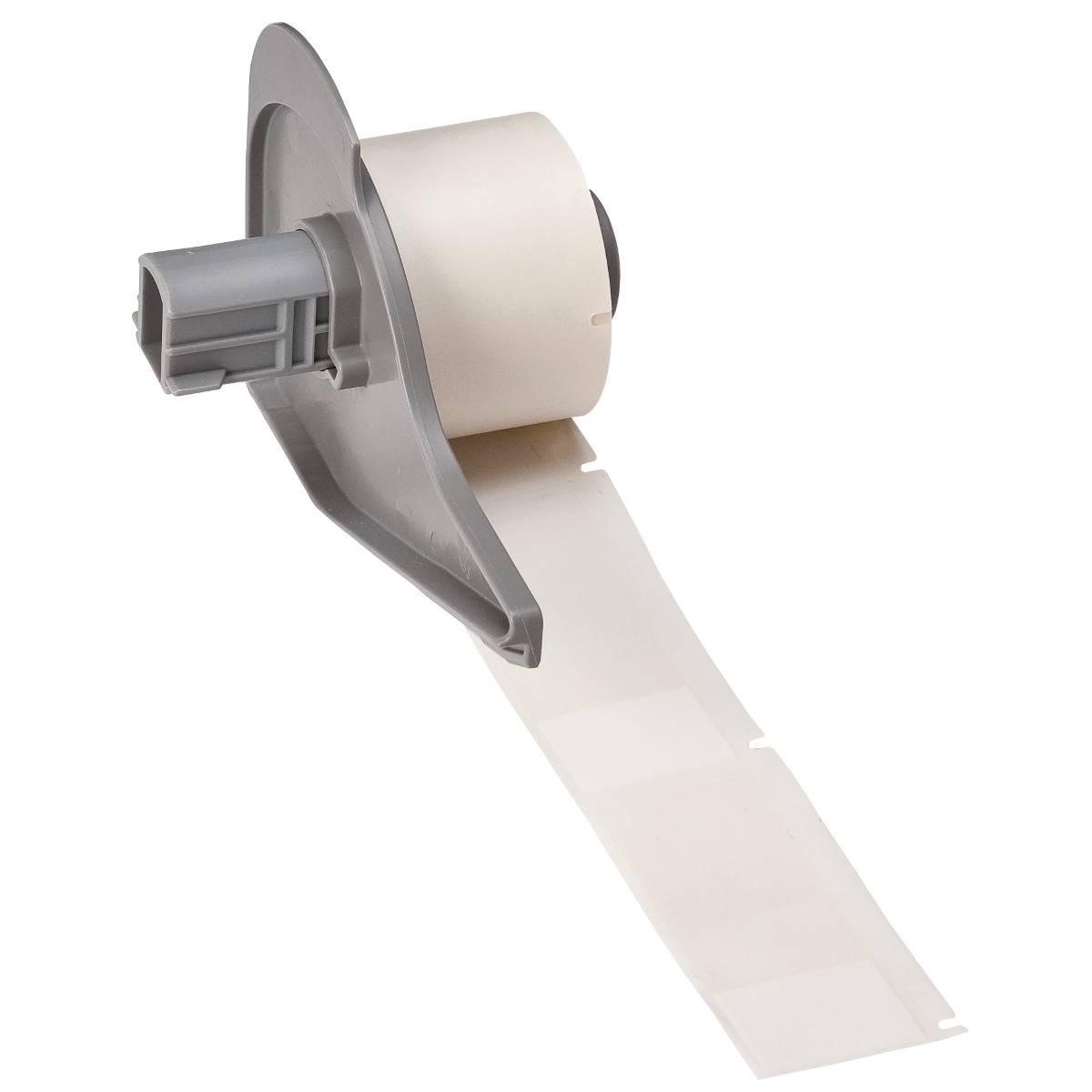 selbstlaminierende Etiketten aus Vinyl, 25,4 mm x 63,5 mm, weiß/transparent, Brady M7-21-427