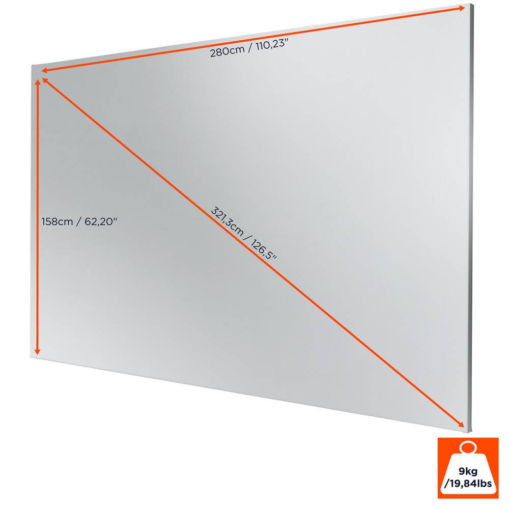celexon Rahmenleinwand Expert PureWhite 280 x 158 cm