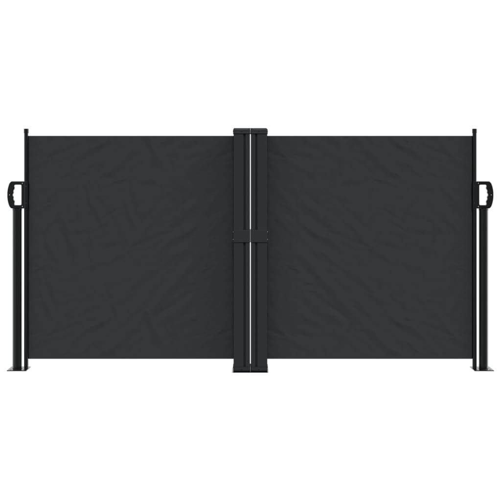 vidaXL Seitenmarkise Ausziehbar Schwarz 120x1000 cm